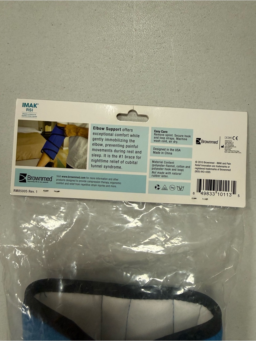 IMAK Elbow Support Brace in Blue with Black Trim - Picture 4 of 4